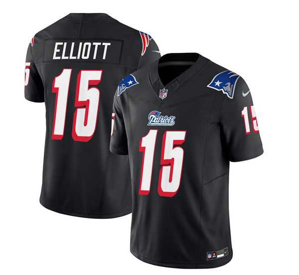 Men & Women & Youth New England Patriots #15 Ezekiel Elliott Black 2023 F.U.S.E. Vapor Limited Jersey->new england patriots->NFL Jersey